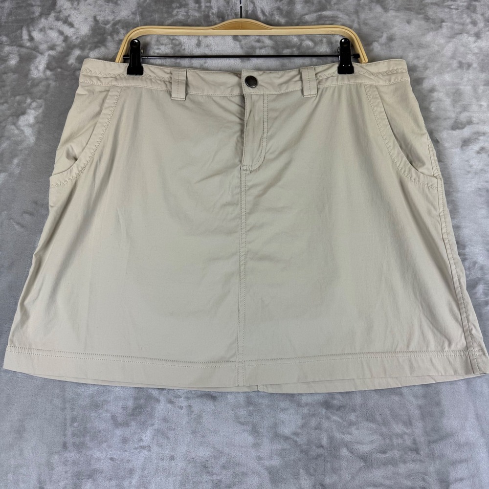 Eddie Bauer Travex‎ Skort Women's Size 14 Beige Activewear Outdoor Golf (1338)